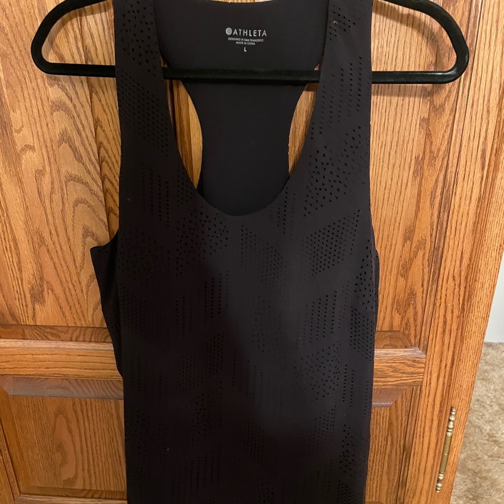 Athleta Racerback Black dress Large